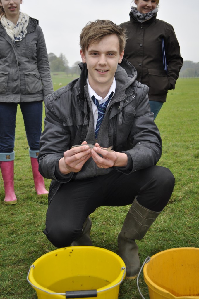 One of the smolts found in the Marr Burn - Wallace Hall Academy Session 4