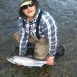 Johnny Ross, landed and returned this lovely 6lb Salmon on Blackwood